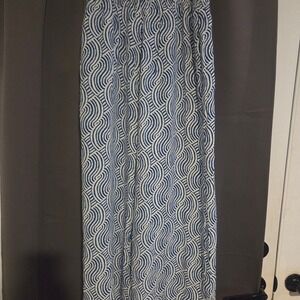 H&M Blue & White Swirl Print Gauze Lounge Pants, Women's Small Loungewear